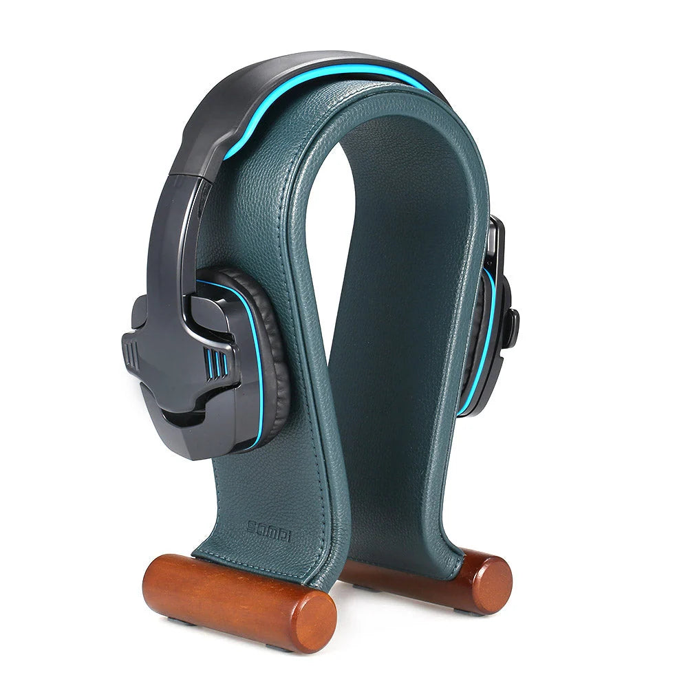 Headphone Stand Walnut Wood Non-Slip Base