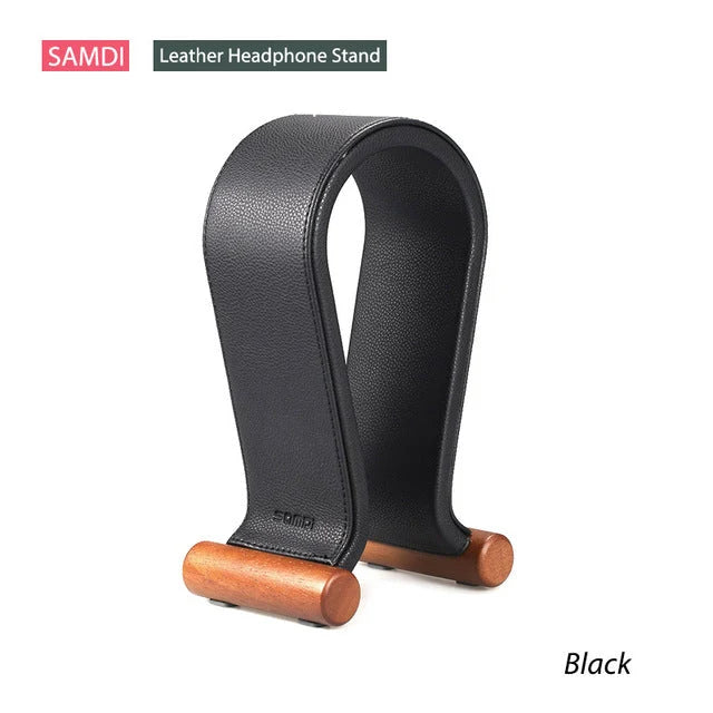 Headphone Stand Walnut Wood Non-Slip Base