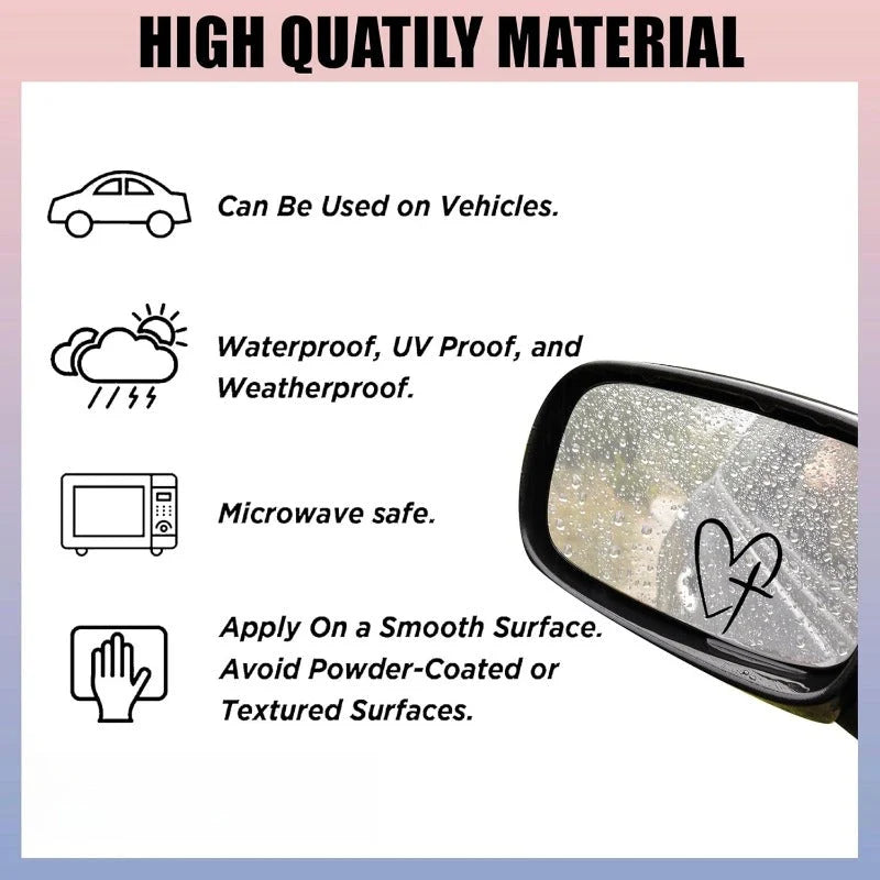 Heart Cross Decal Waterproof UV-Resistant Removable