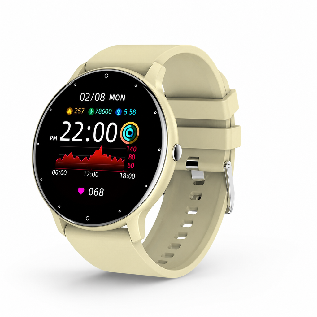 Heart Rate & Blood Oxygen Bluetooth-Enabled Fitness Watch