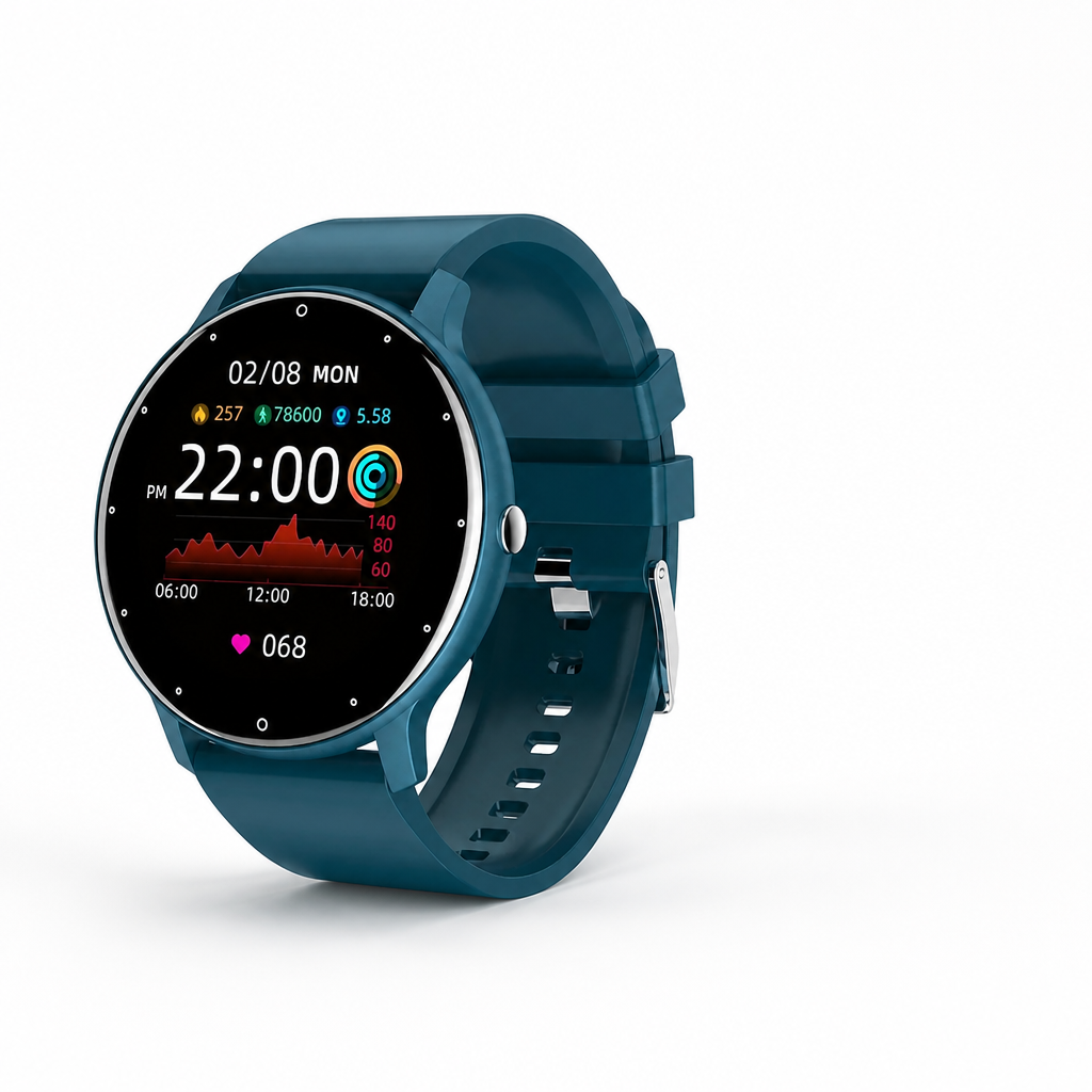 Heart Rate & Blood Oxygen Bluetooth-Enabled Fitness Watch