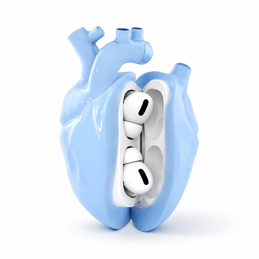 Heart-Shaped Soft Protective AirPods Case (Fits Pro & AirPods 3)