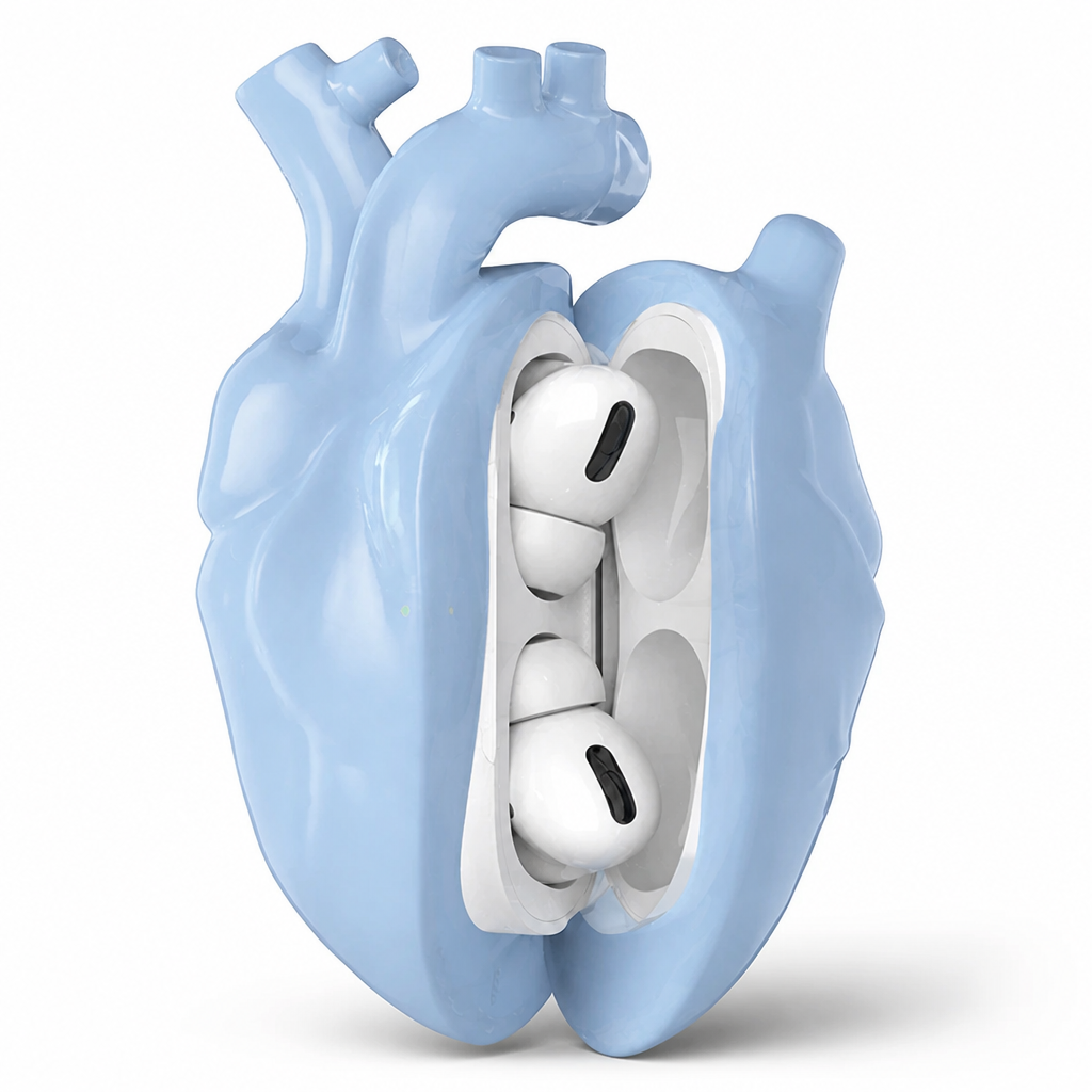Heart-Shaped Soft Protective AirPods Case (Fits Pro & AirPods 3)