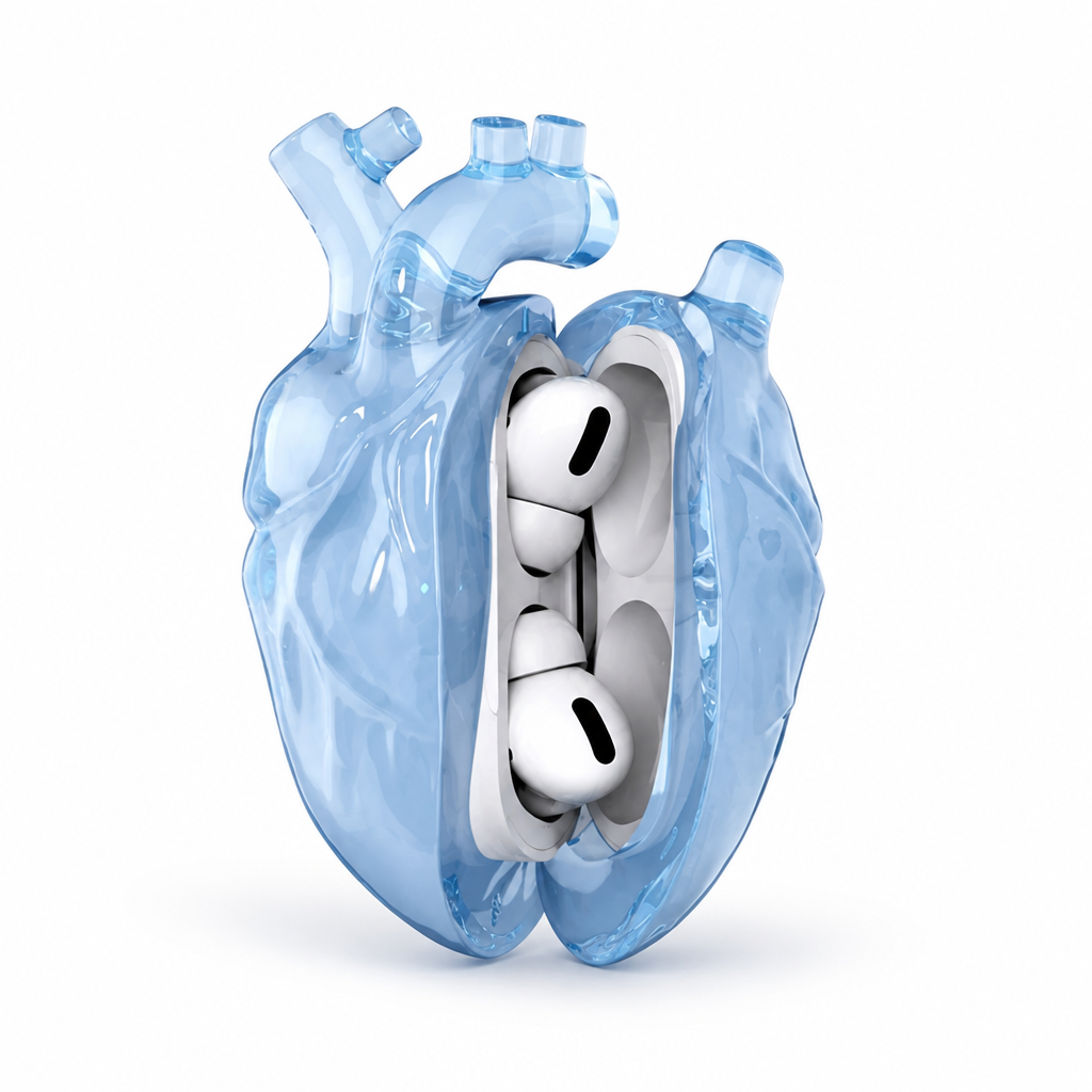Heart-Shaped Soft Protective AirPods Case (Fits Pro & AirPods 3)