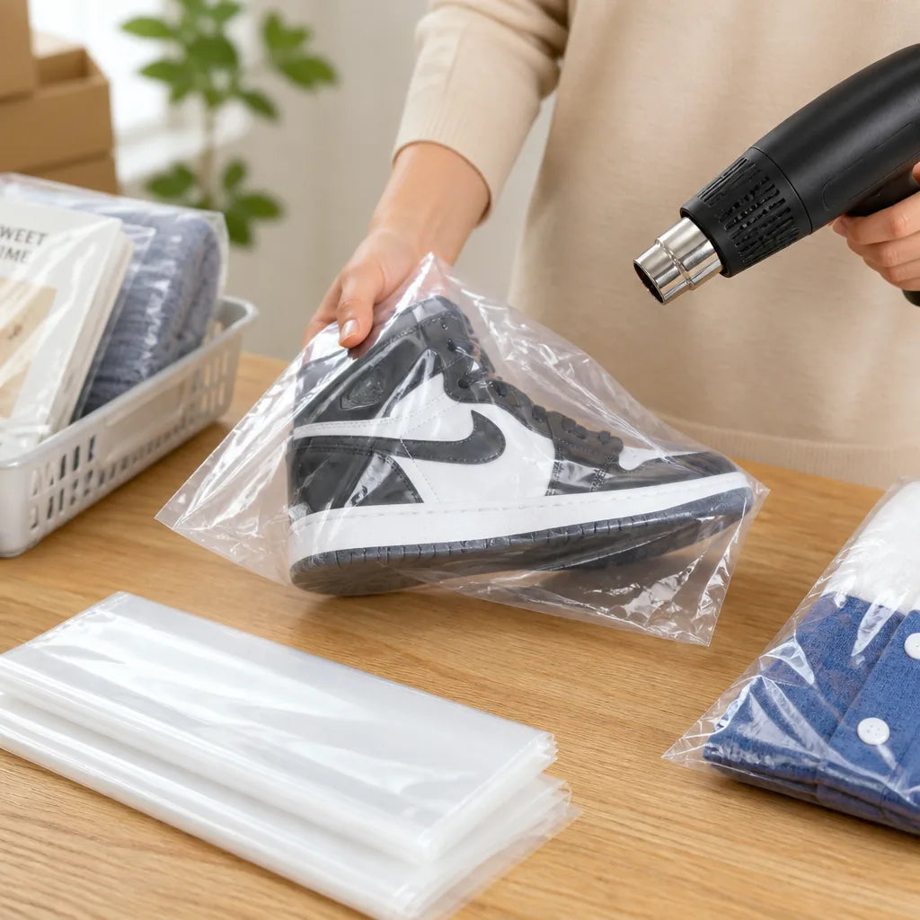 Heat Shrink Bags High Shrink Rate Transparent 100 Pack