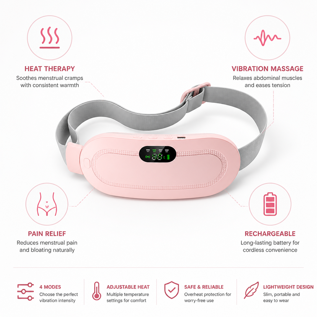 Heat & Vibration Heating Pad (Menstrual Relief)