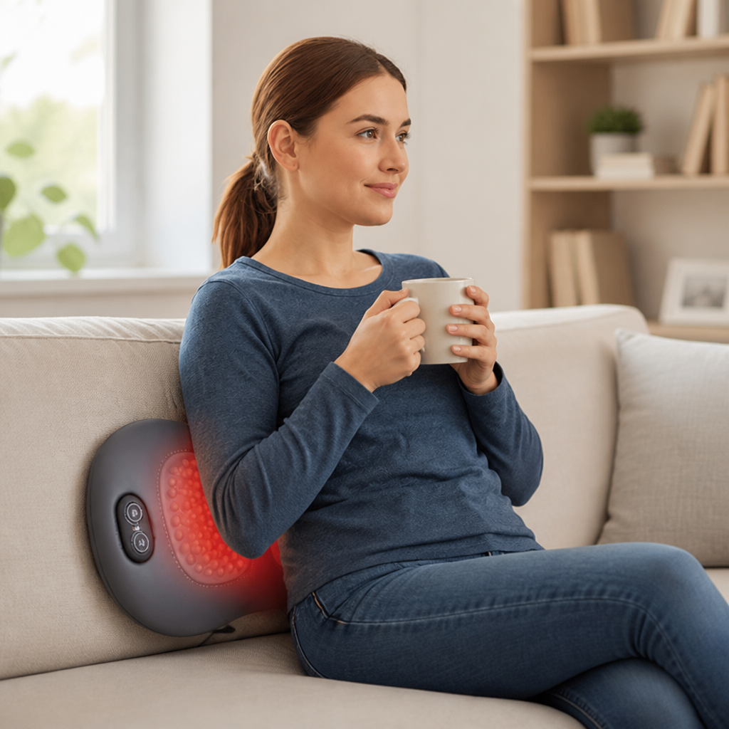 Heat & Vibration Lumbar Massager (3-In-1)