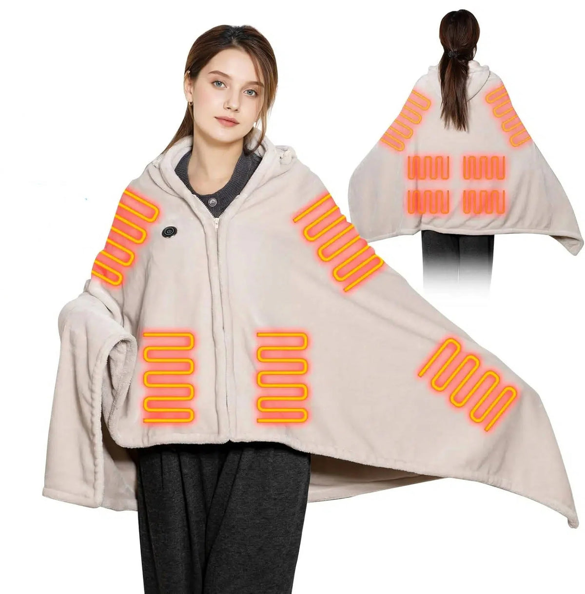 Heated Blanket Cordless USB Rechargeable 9 Heating Zones
