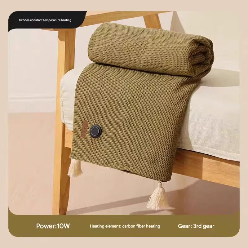 Heated Blanket USB-Powered Adjustable Heat 3 Settings Soft Fleece