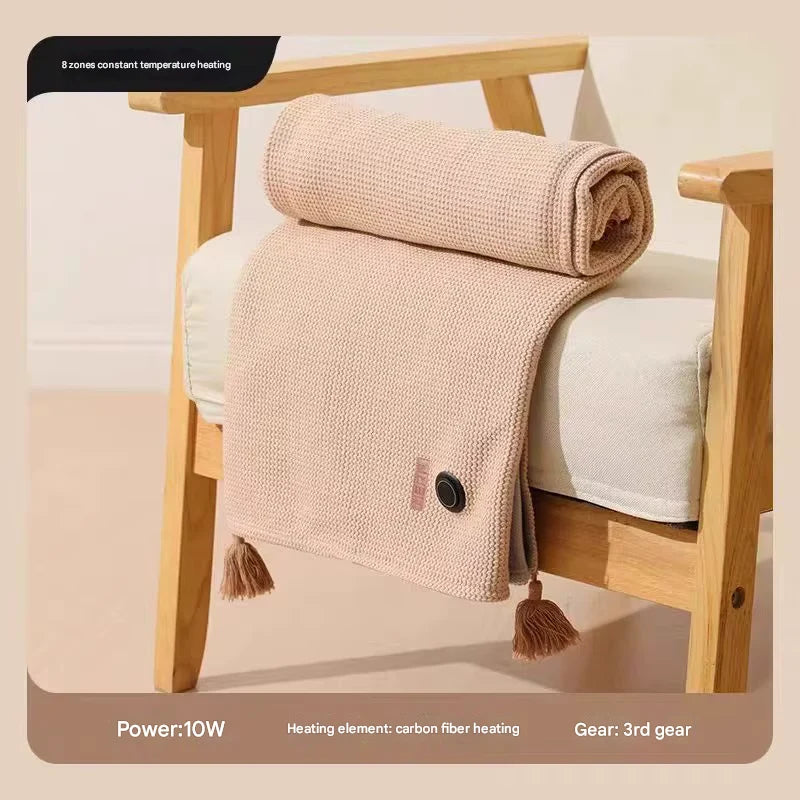 Heated Blanket USB-Powered Adjustable Heat 3 Settings Soft Fleece