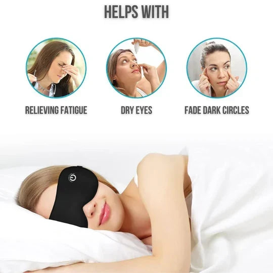 Heated Eye Mask Three Heat Settings USB Rechargeable Cordless
