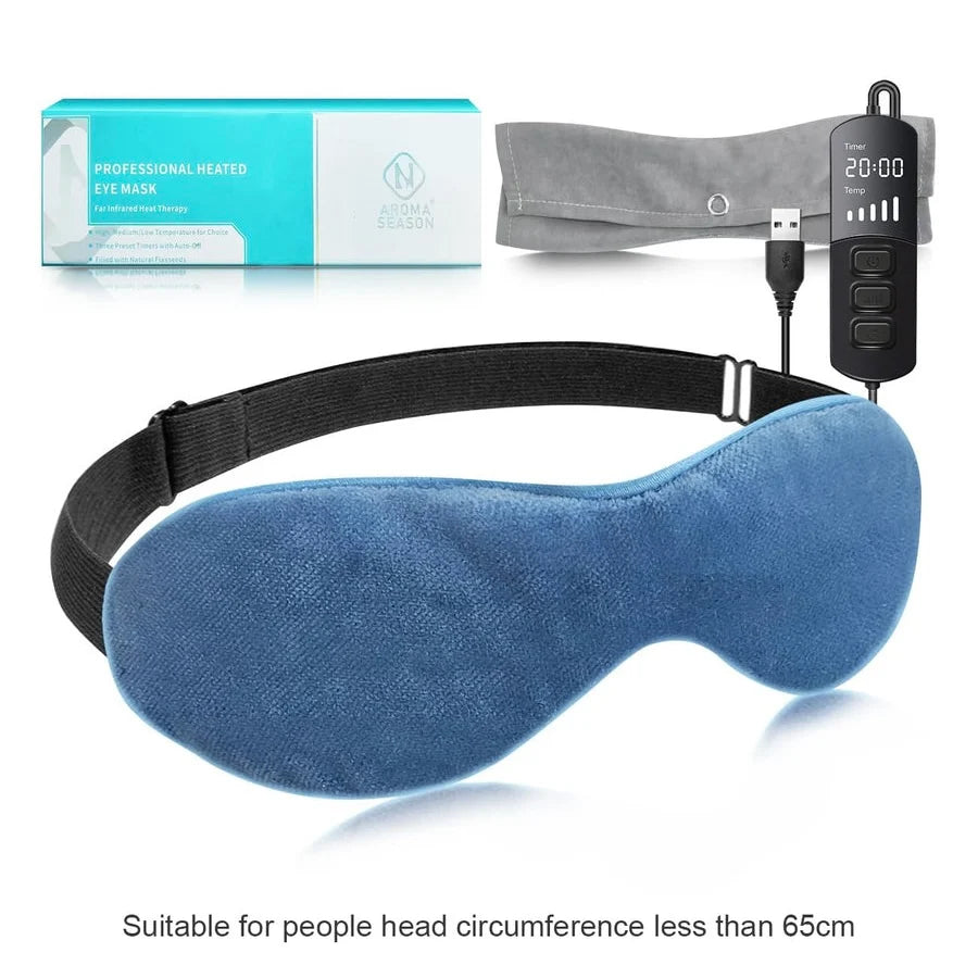 Heated Eye Mask USB-Powered 5 Heat Levels & Timer