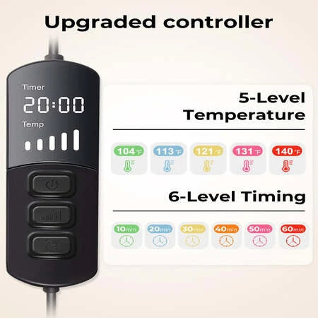 Heated Eye Mask USB-Powered 5 Heat Levels & Timer