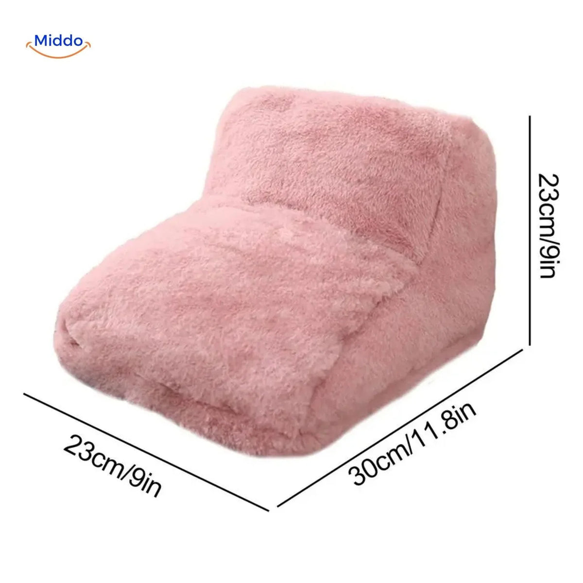 Heated Foot Warmer Slippers USB-Powered Faux Fur Non-Slip Sole