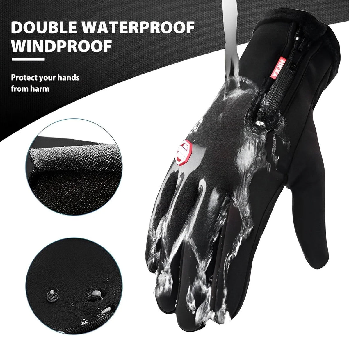 Heated Gloves Carbon Fiber Heating Touchscreen-Compatible Water-Repellent Windproof