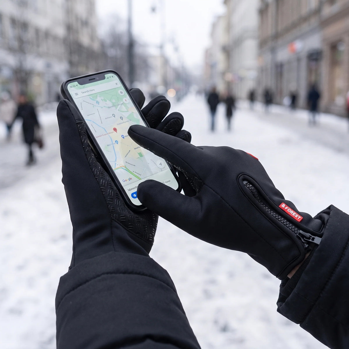 Heated Gloves Carbon Fiber Heating Touchscreen-Compatible Water-Repellent Windproof
