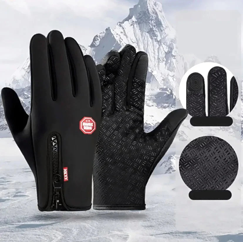 Heated Gloves Carbon Fiber Heating Touchscreen-Compatible Water-Repellent Windproof