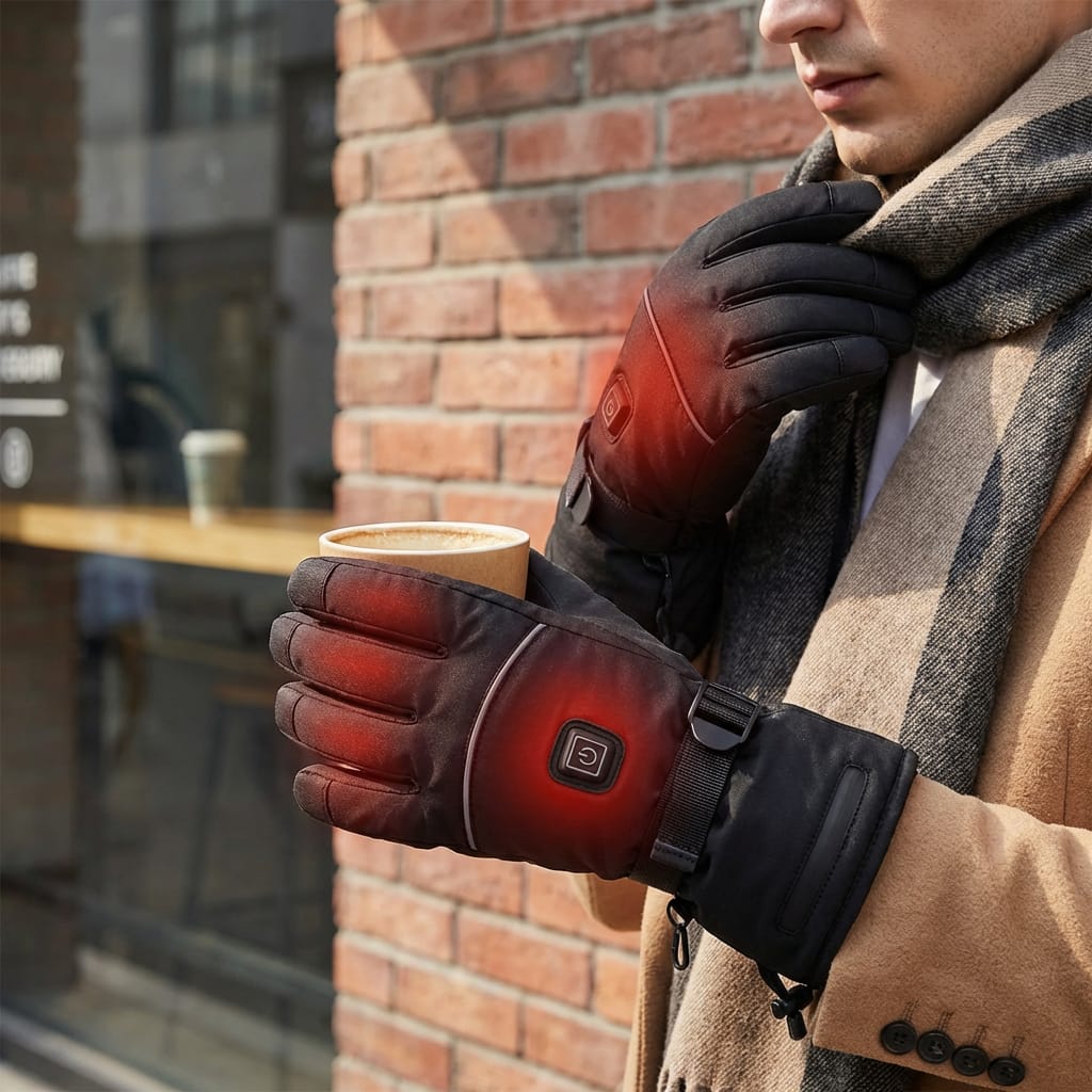Heated Gloves Carbon Fiber Three Heat Settings