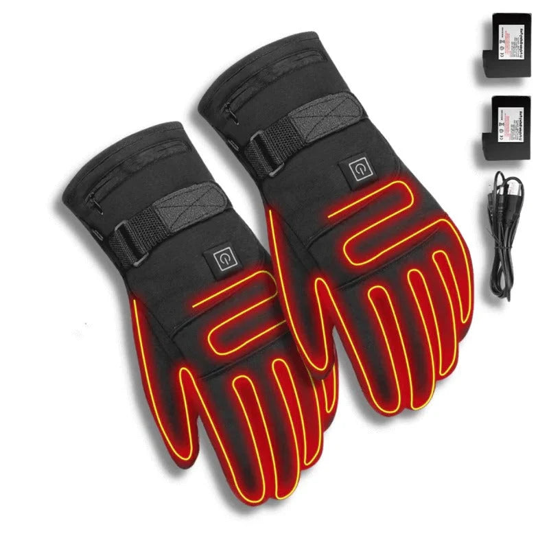 Heated Gloves Touchscreen Fingertips Three Heat Modes Wind-Resistant
