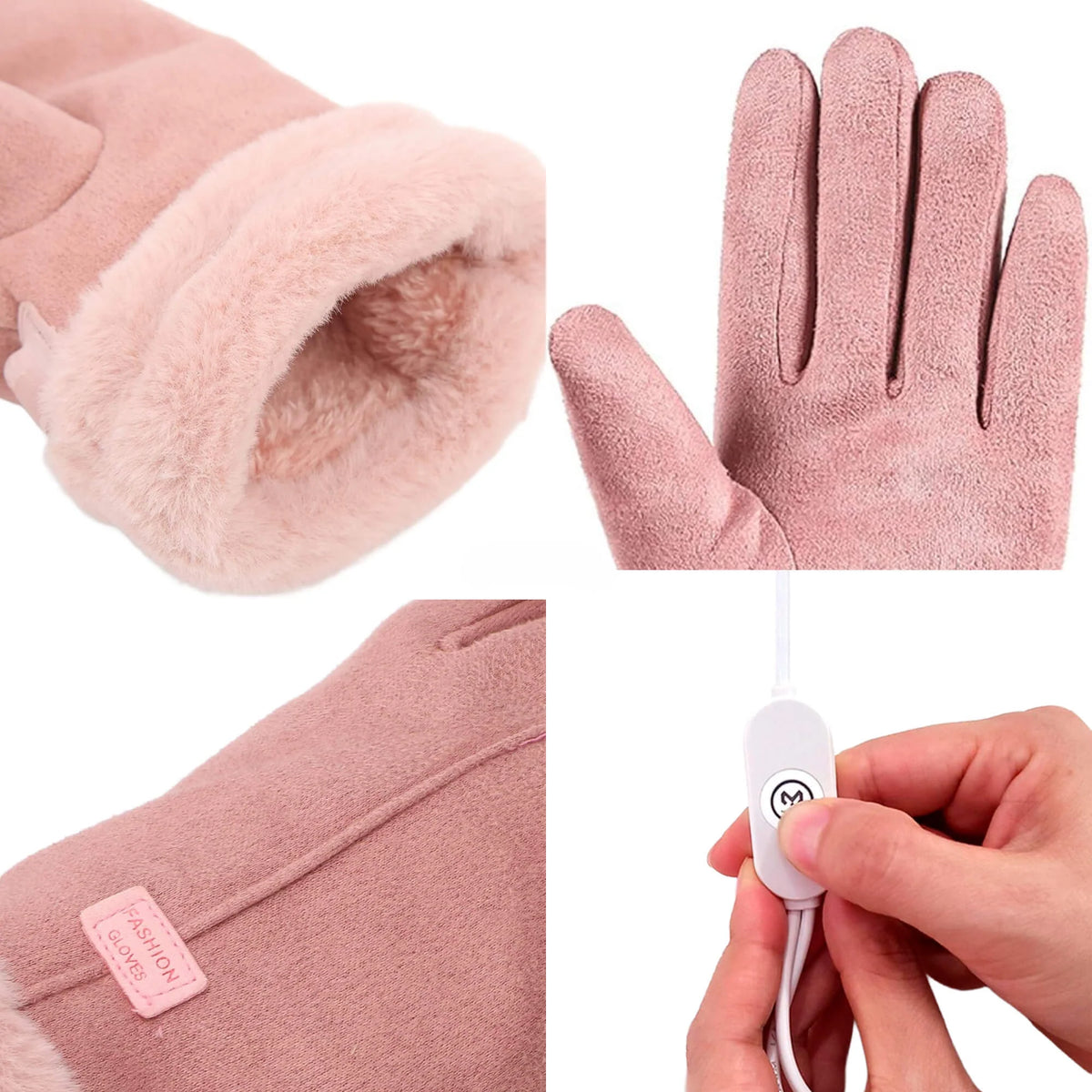 Heated Gloves USB-Rechargeable Waterproof Touchscreen-Compatible