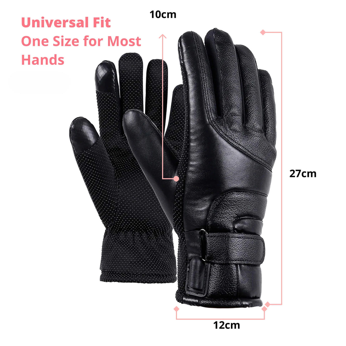 Heated Gloves USB-Rechargeable Waterproof Touchscreen-Compatible