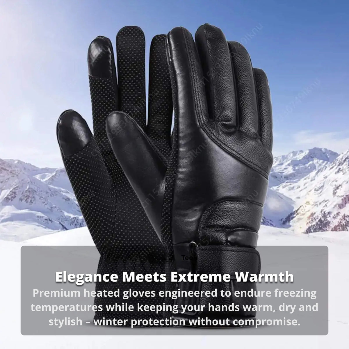 Heated Gloves USB-Rechargeable Waterproof Touchscreen-Compatible