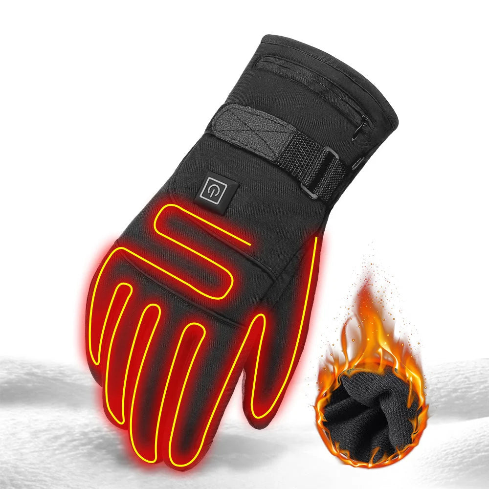 Heated Gloves Waterproof Touchscreen-Compatible Rechargeable