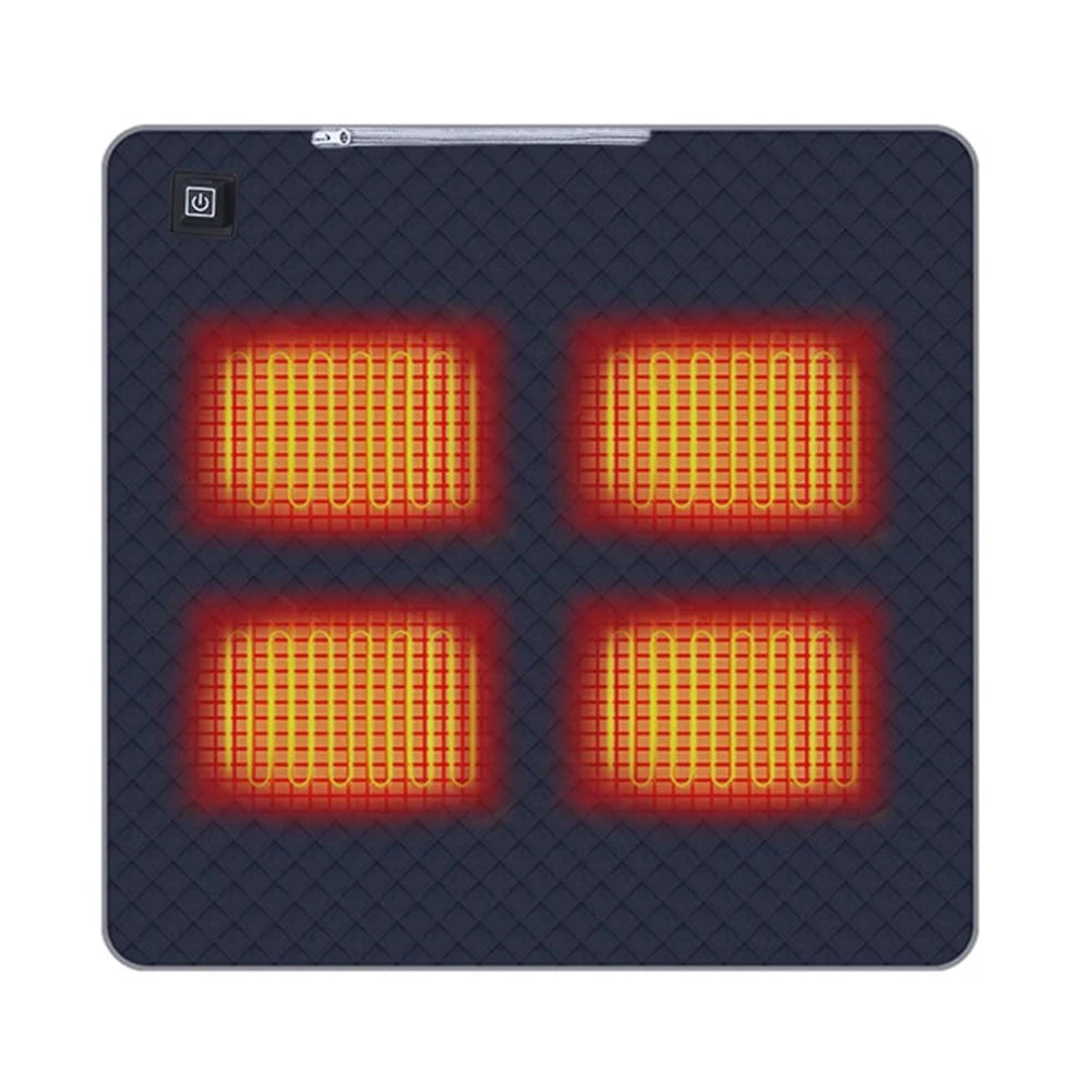 Heated Sleeping Pad USB-Powered Multiple Heating Zones Quoted Fabric