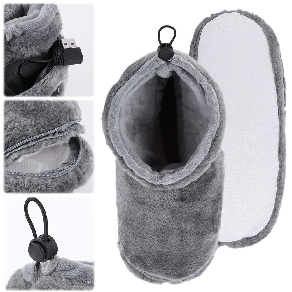 Heated Slippers USB-Powered Soft Plush Lining