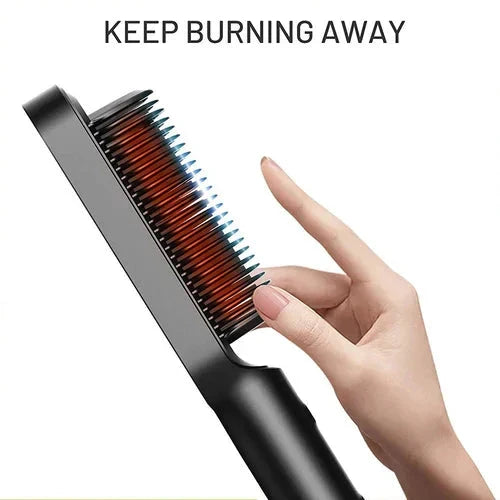 Heated Styling Comb Adjustable Heat Ion Frizz Control Portable