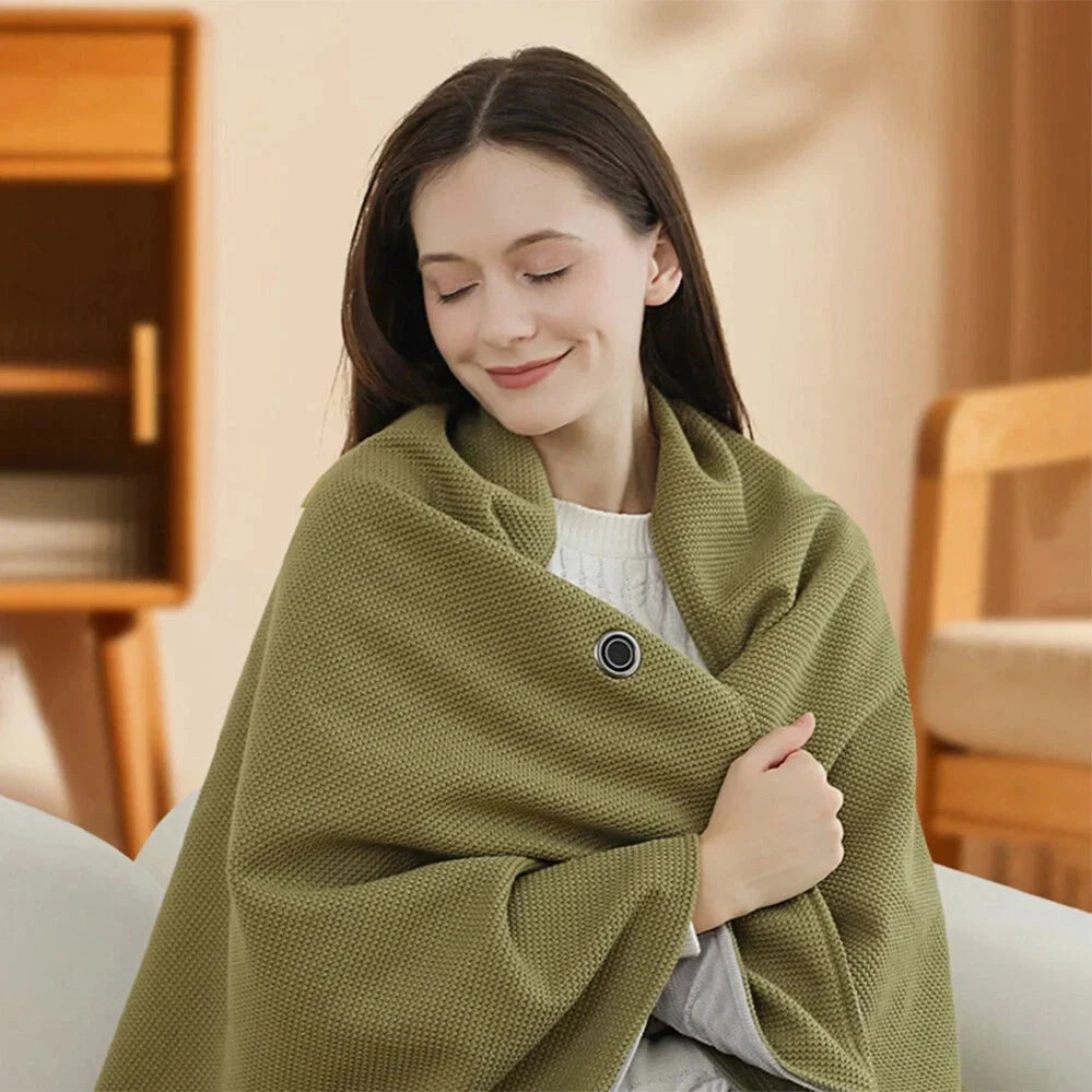 Heated Wrap Blanket USB-Powered Adjustable Heat Settings