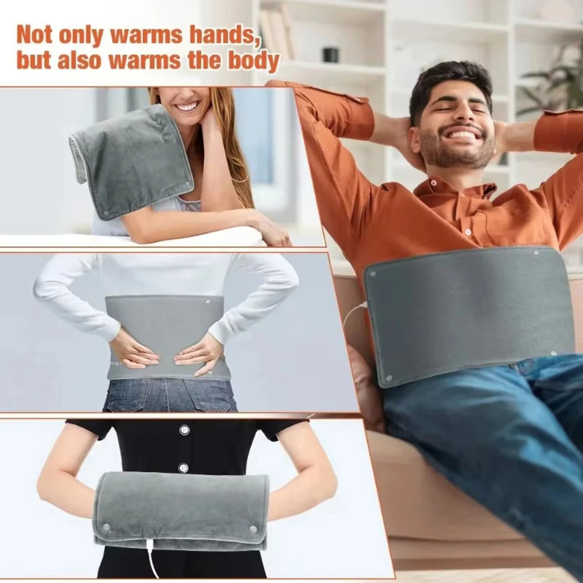 Heating Pad USB-Powered Microplush Machine Washable