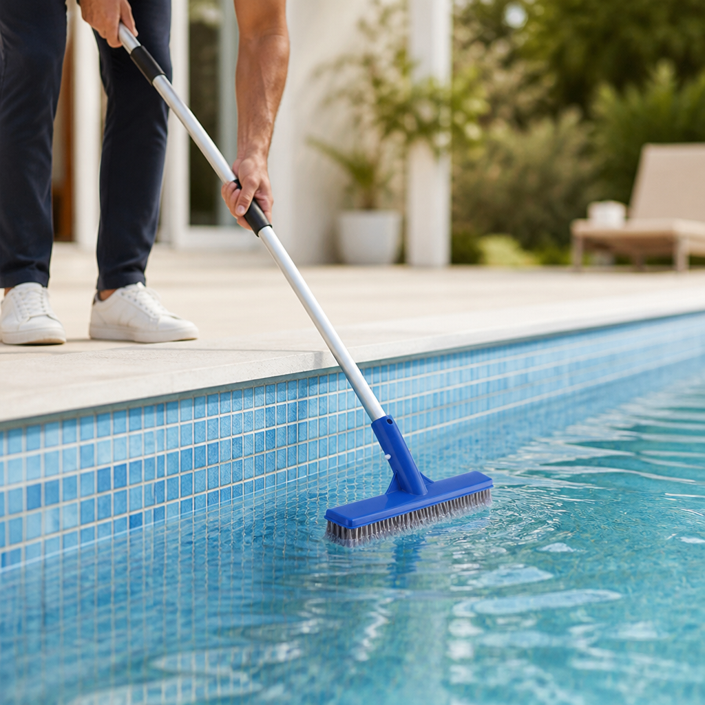 Heavy-Duty Steel Bristle Pool Brush (Telescopic Compatible)