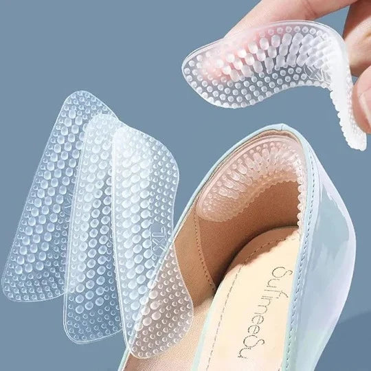 Heel Cushion Inserts Clear Contoured Textured Surface
