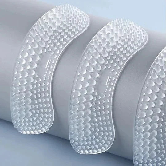 Heel Cushion Inserts Clear Contoured Textured Surface