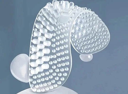 Heel Cushion Inserts Clear Contoured Textured Surface