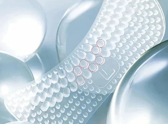 Heel Cushion Inserts Clear Contoured Textured Surface