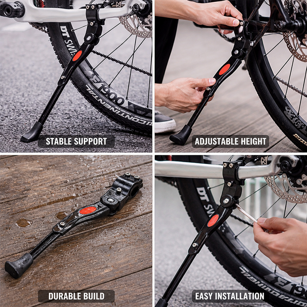 Height-Adjustable Aluminum Bike Stand