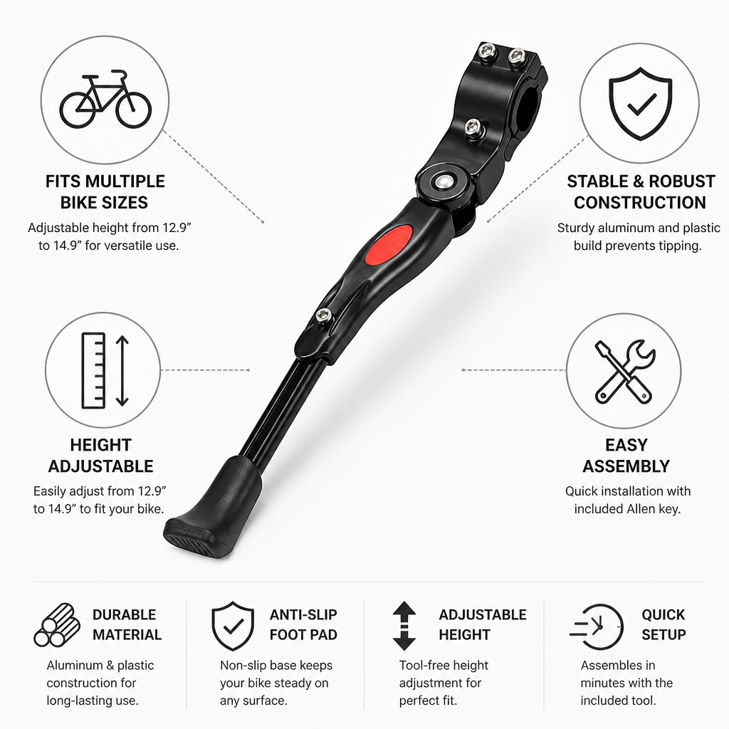Height-Adjustable Aluminum Bike Stand