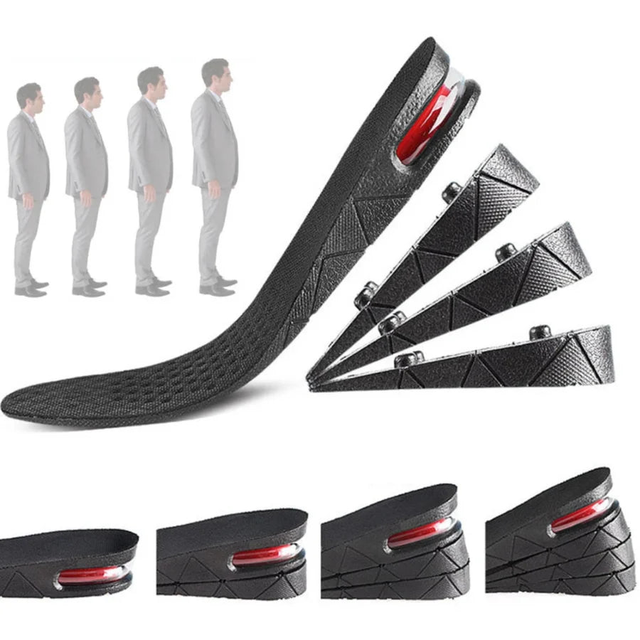 Height Increase Insoles Adjustable Up To 3.5 Inch Shock-Absorbing