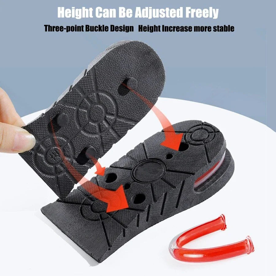 Height Increase Insoles Adjustable Up To 3.5 Inch Shock-Absorbing