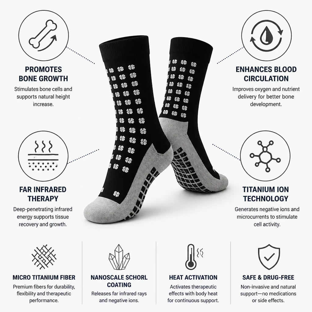 Heightening Socks Far Infrared Titanium Fiber