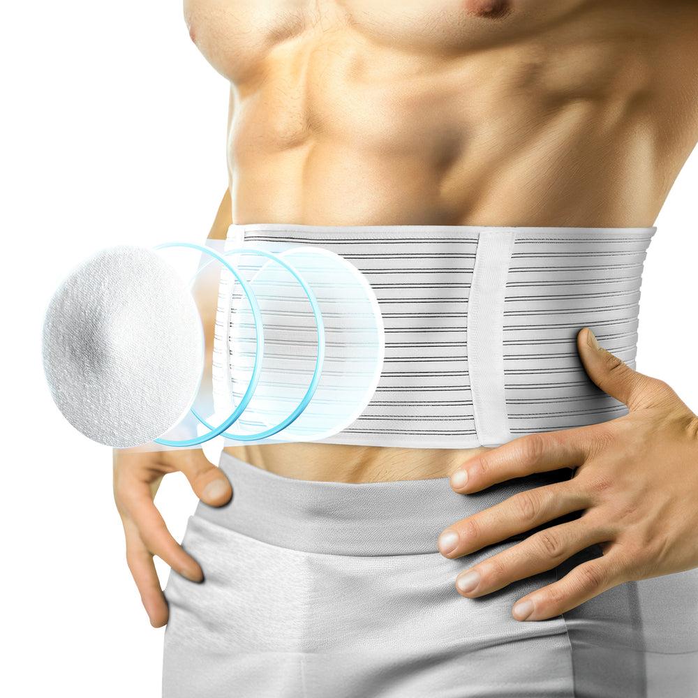 Hernia Support Belt Removable Silicone Pad & Hook Closure