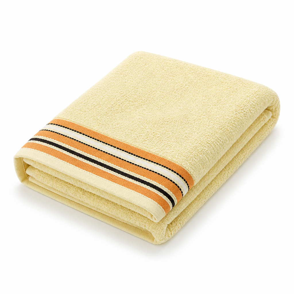 High-Absorbency Soft Striped Terry Bath Towel