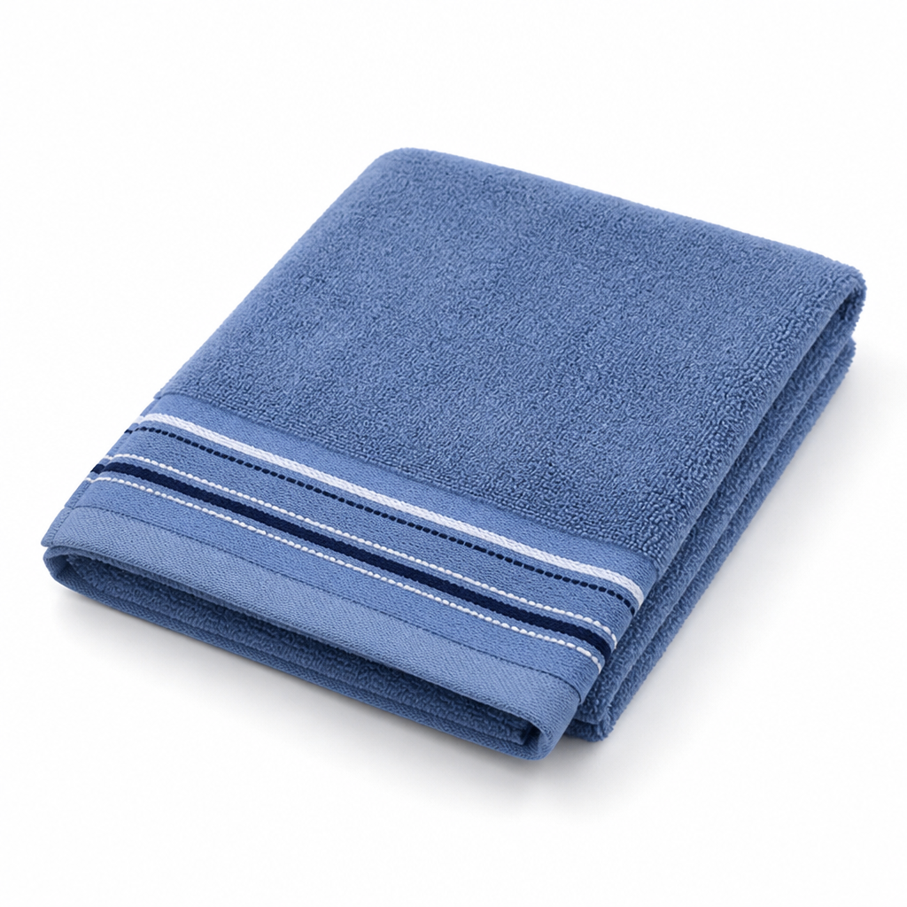 High-Absorbency Soft Striped Terry Bath Towel