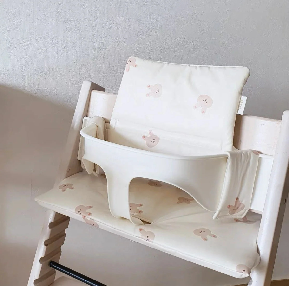 High Chair Cushion Padded Removable Machine-Washable Cover & Harness Slots