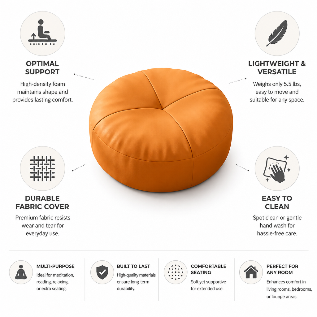 High-Density Foam Round Floor Cushion