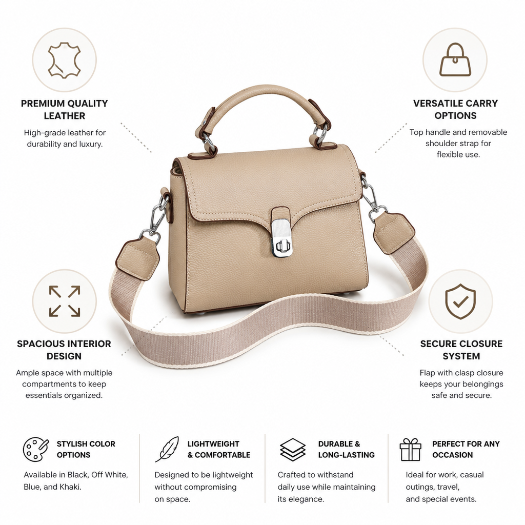 High-Grade Leather Top-Handle & Crossbody Handbag