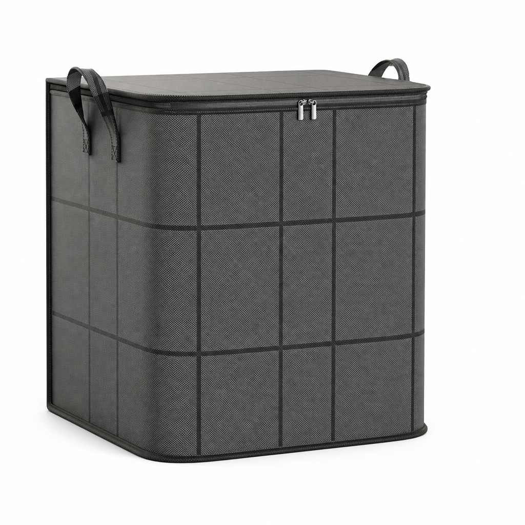 High-Quality Fabric Storage Basket With Reinforced Handles (Large)