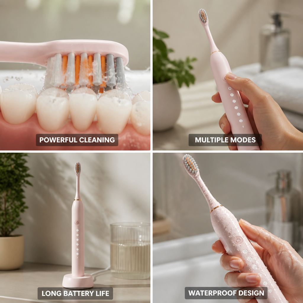 High-Speed Multi-Mode Rechargeable Electric Toothbrush